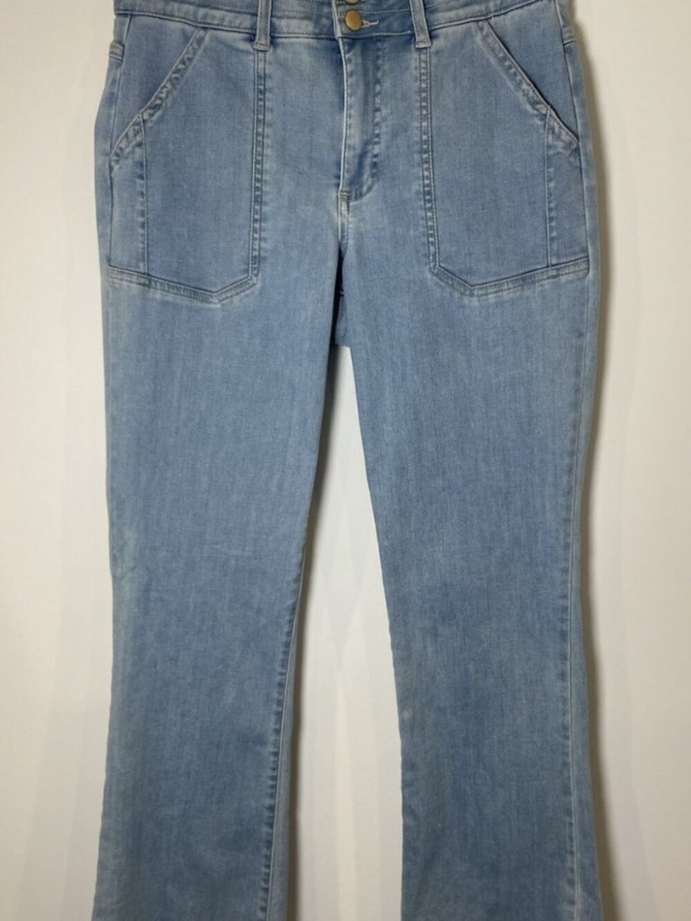 Democracy Bootcut Jeans Ab Solution Front Pockets Light Wash Size 10